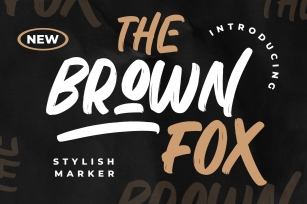 The Brown Fox Stylish Marker Font Download