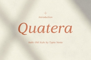 Quatera Italic - Elegant Classy Serif Italic Font Download