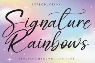 Signature Rainbows Font Download