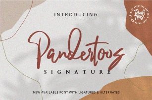 SALE ! Pandertoos Signature Font Download