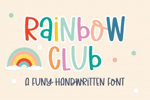 Rainbow Club- A cute handritten Font Download
