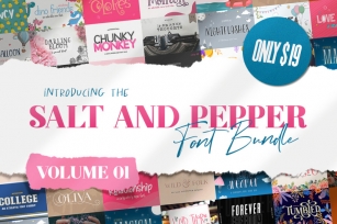 The Salt & Pepper Font Bundle - Volume One Font Download