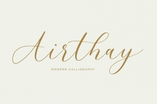 Airthay - Modern Calligraphy Wedding Font Font Download
