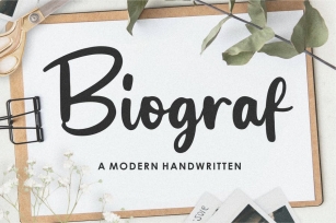 Biograf Brush Font YH Font Download