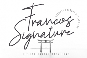 Francos Signature - Stylish Monoline Font Font Download
