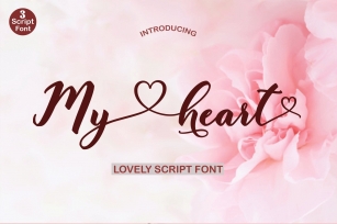 My heart script Font Download