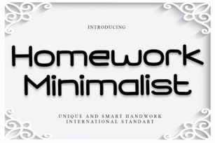 Homework Minimalist Font Download