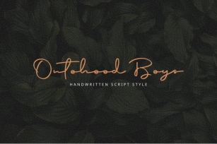 Ontohood Boys-Handwritten style-Script Font Font Download