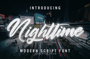 Nighttime - Modern Script Font Font Download