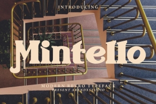 Mintello - Modern Retro Typeface Font Download