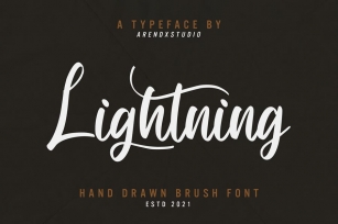 Lightning - Hand Drawn Brush Font Font Download