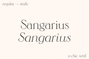 Sangarius // A Chic Serif Typeface Font Download
