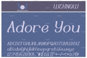 adore you font Font Download