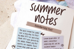 Summer Notes Font Download