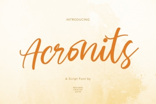 Acronits Script Font Download