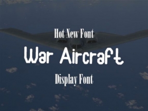 War Aircraft Font Download