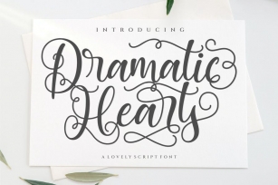 Dramatic Hearts Script Font Font Download