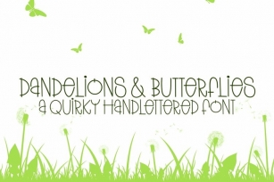 Web Dandelions And Butterflies Font Download