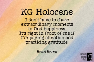 KG Holocene Font Download