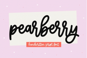 Pearberry - Cute Handwritten Script Font Font Download