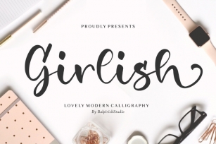 Girlish Lovely Modern Calligraphy Font Font Download