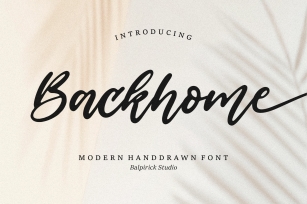 Backhome Modern Handdrawn Font Download