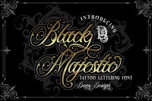 Black Majestic Tattoos Font Download