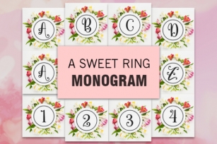 A Sweet Ring Monogram Font Download