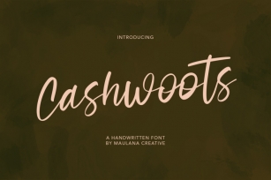 Cashwoots Handwritten Font Font Download