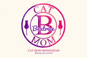 Cat Mom Monogram Font Download