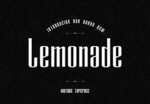 Lemonade Vintage Display Typeface Font Download