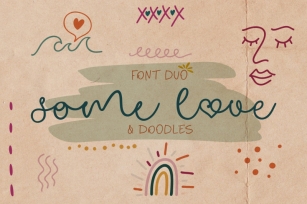 Some Love Font Duo &amp;amp; Doodles Font Download