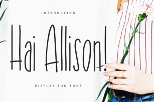 Hai Allison Fun Display Font Font Download