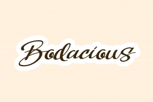 Bodacious Font Download