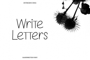 Write Letters Font Download