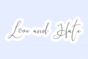 Love and Hate Font Download