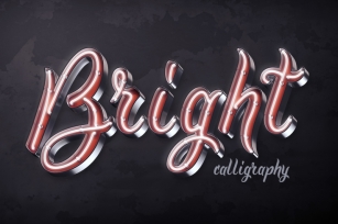 Bright calligraphy PSD Font Font Download