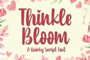 Thinkle Bloom - a Quirky Font Font Download