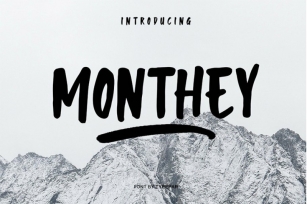 Monthey | Natural Brush Font Font Download
