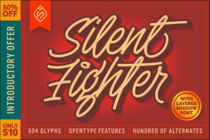Silent Fighter - 3D Font Font Download