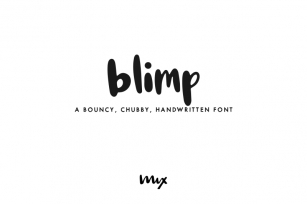 Blimp—A Handwritten Font Font Download