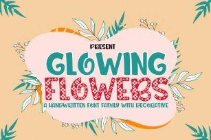 Glowing flowers Font Download