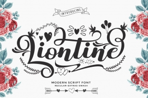 Liontine Script-Swash With Extras- Font Download
