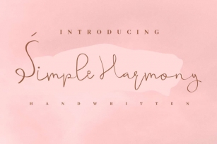 simple harmony Font Download
