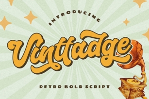 Vinttadge Retro Bold Script Font Download