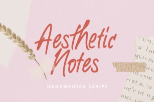 Aesthetic Notes - Handwritten Font Font Download