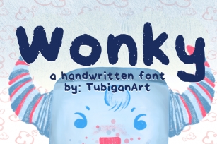 Wonky - handwritten playful font Font Download