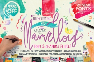 Marvellous Font and Graphics Bundle by Creativeqube 93% OFF Font Download