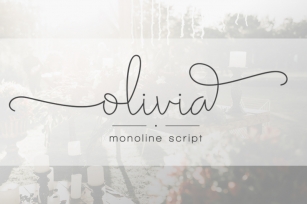 Olivia - Elegant Monoline Script Font Download