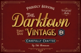 Darktown Vintage Display Font Font Download